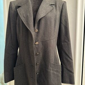 CHANEL Authentic Charcoal Blazer